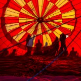 Sunrise through balloon throat